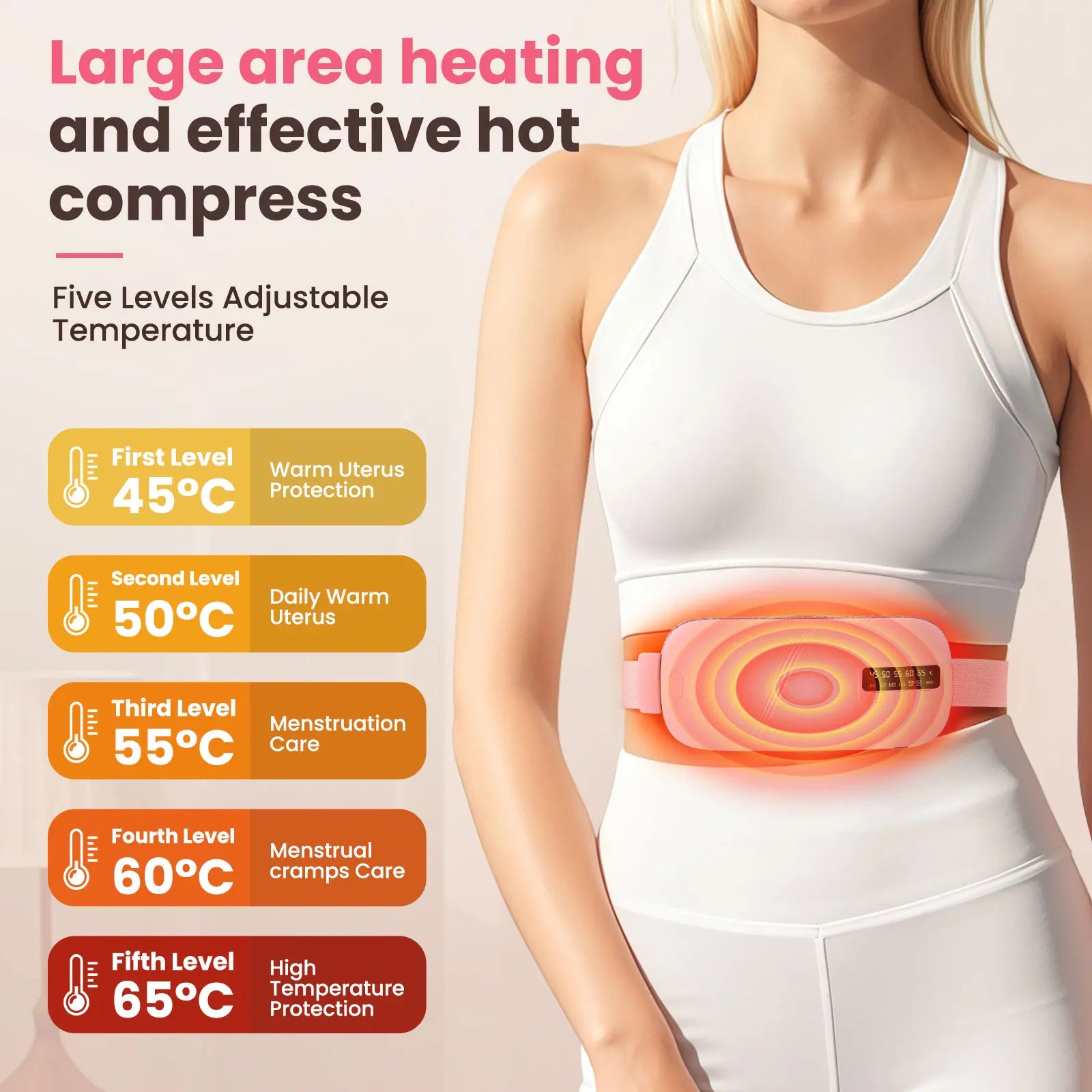 EaseDays™ Wearable Heat + Vibration Belt — Period Cramp Relief