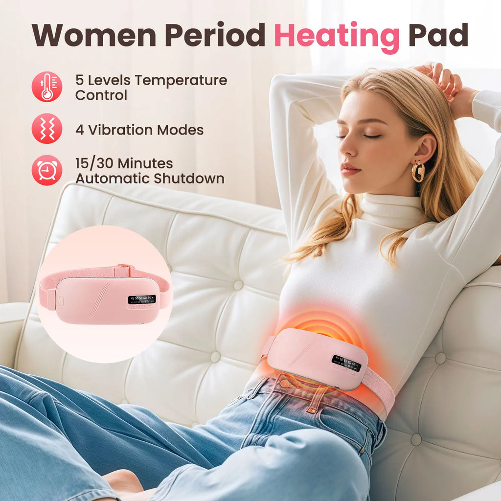 EaseDays™ Wearable Heat + Vibration Belt — Period Cramp Relief