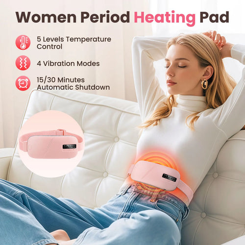 EaseDays™ Wearable Heat + Vibration Belt — Period Cramp Relief
