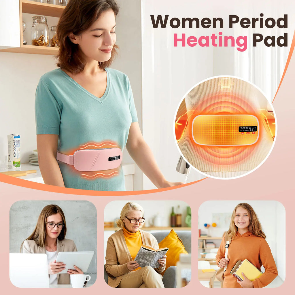 EaseDays™ Wearable Heat + Vibration Belt — Period Cramp Relief